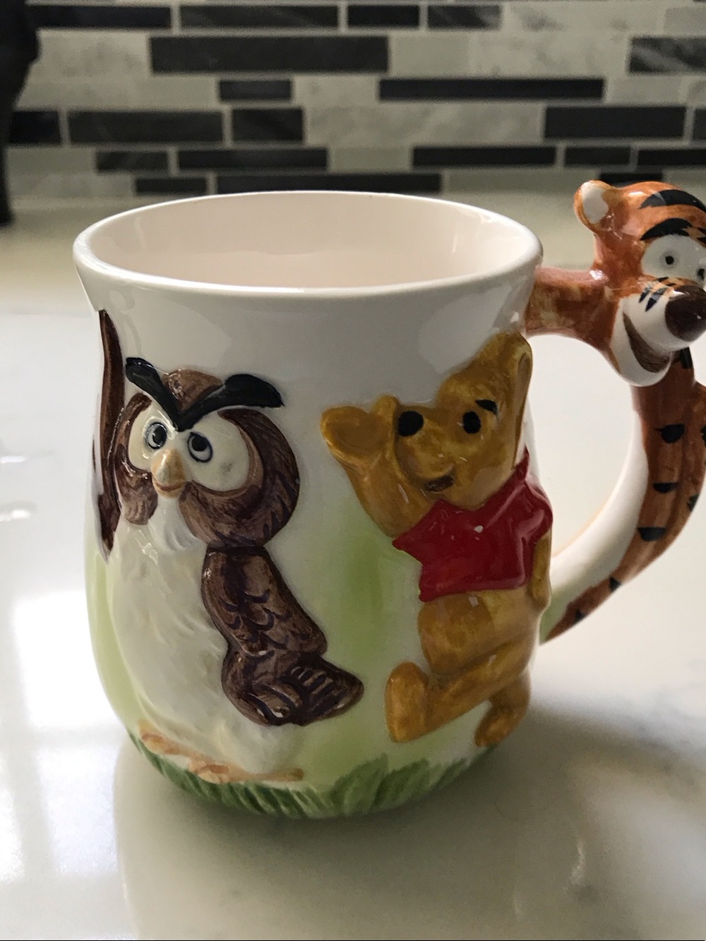 Disney Winnie the Pooh Mug in Yellow, Brown, Red and Orange